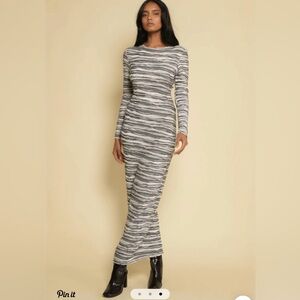 Montce Black and White Long Sleeve Dress